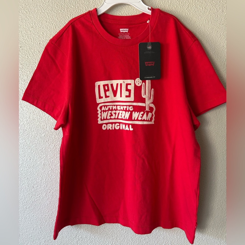 Boys Levi's Red Western Graphic Tee size XS